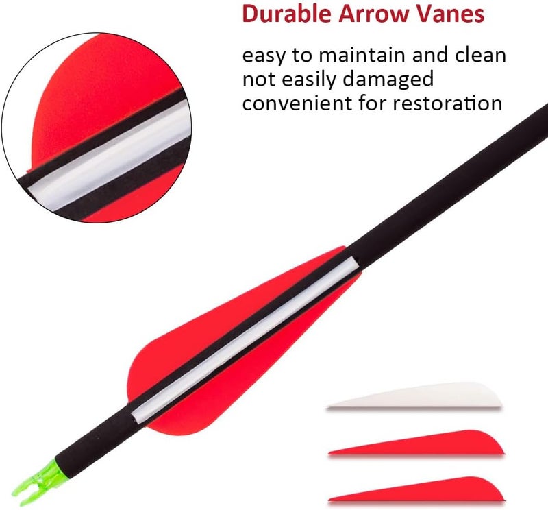 Luoyer 12Pcs Archery Hunting Arrows for Compound Bow Recurve Bow with Removable Tips Adjustable Nocks for Adults Hunting Targeting 30inch - Image 5